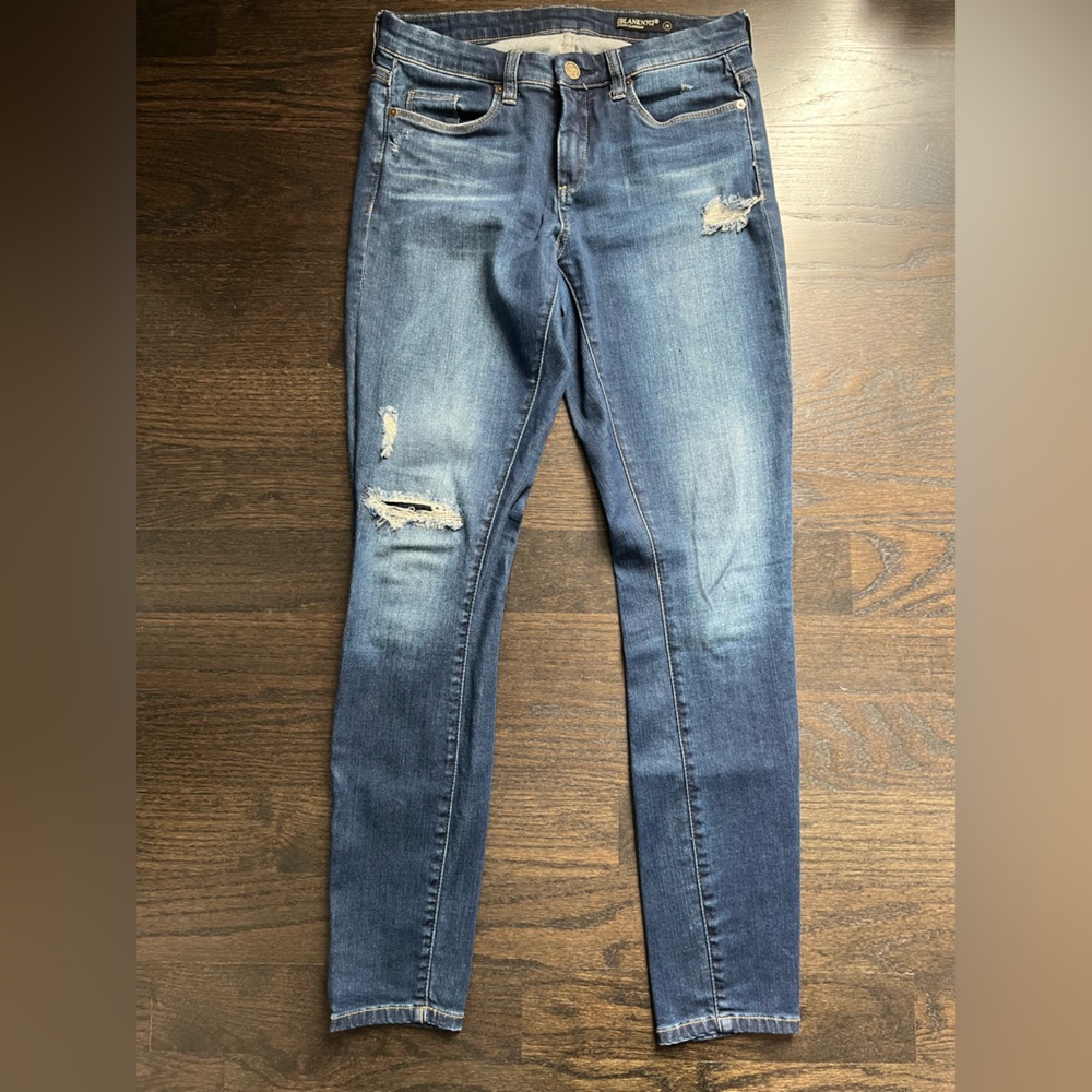 Blank NYC Skinny Classique Distressed Medium Wash Jeans Sz 28